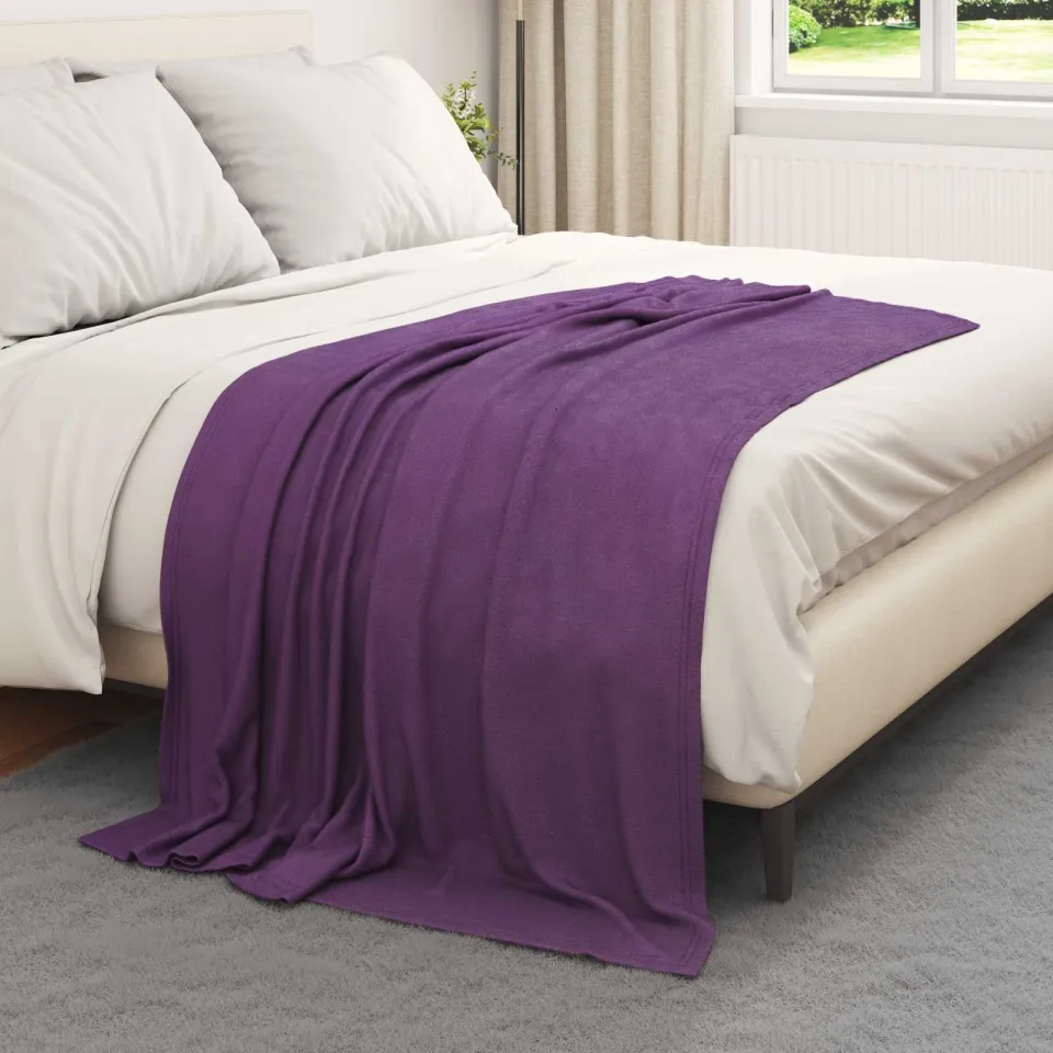 vidaXL Kleden 24 st Paars 170 x 130 cm 7,43 kg Fleece, foto 3