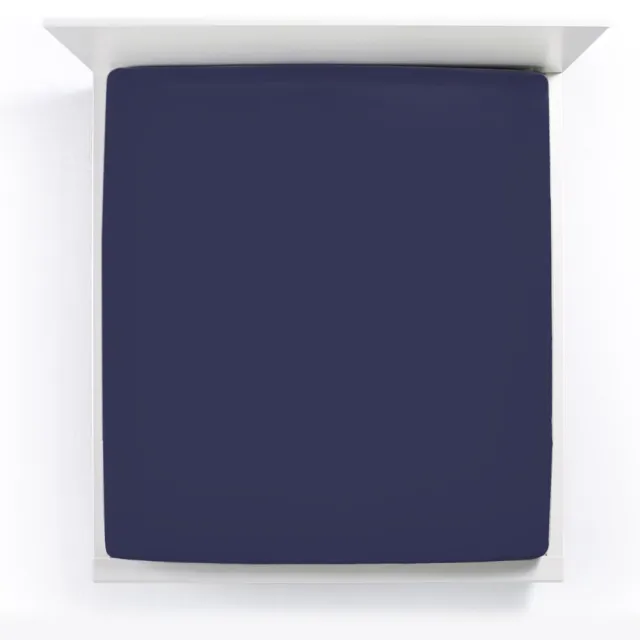 Bella Donna Jersey La Piccola Topperhoeslaken 100x190-200 cm marine-0507
