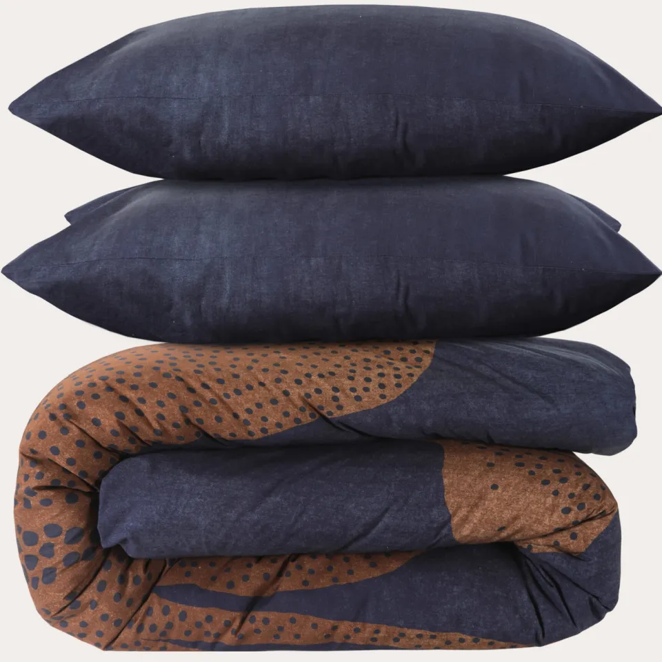 Studio LIVIT percale katoenen dekbedovertrek 2-persoons (200x220 cm) blauw, foto 2
