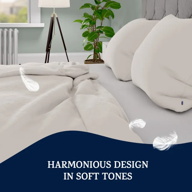 Sleepwise Beddengoed zomer beddengoed 3-delig - OEKO-TEX, Heerlijk zacht, Ademend, Strijkvrij & kreukvrij - Dekbedovertrekset van geborsteld microvezel met kussenslopen, Soft beige Zand