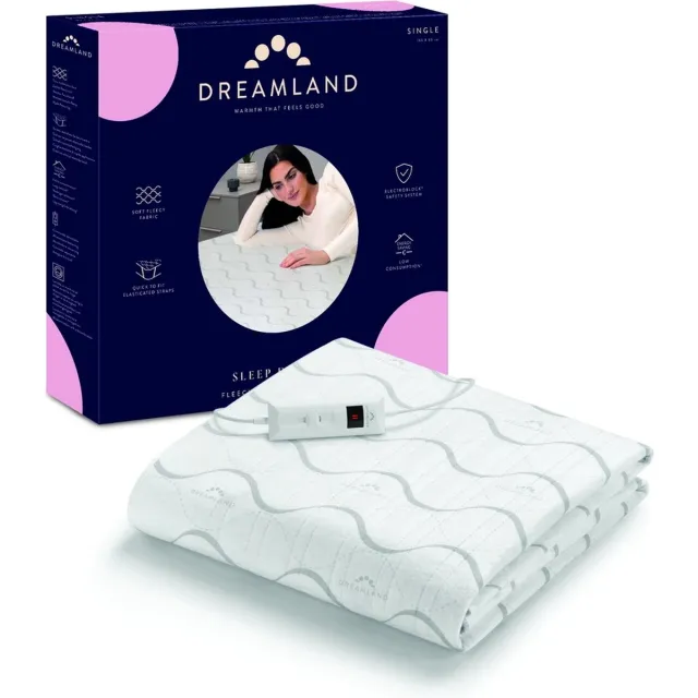 Dreamland 16967 - Elektrische deken - 1-persoons onderdeken - 150x80cm White
