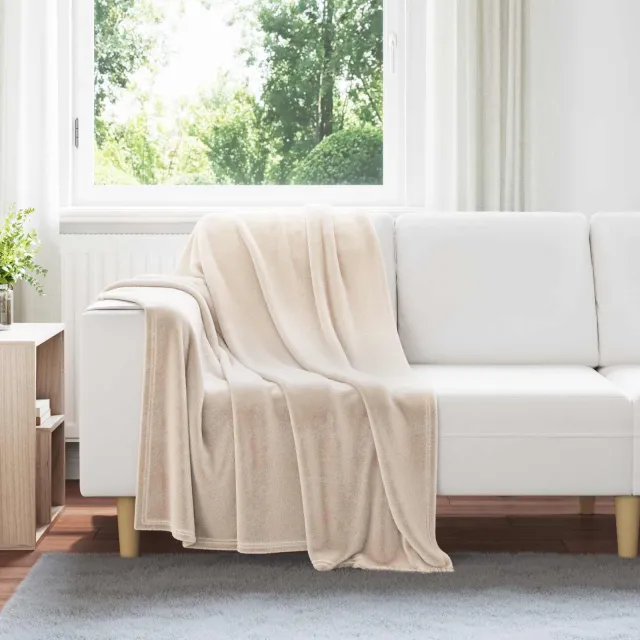 vidaXL Kleden 6 st Beige 150 x 130 cm 2,98 kg Fleece, foto 2