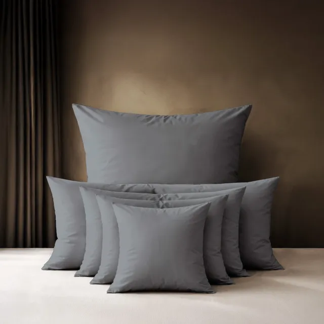 lavea VoedingsKussenslop 40x145 cm, 1 stuk – Zijhoezen van 100% katoen, zacht en ademend met YKK-ritssluiting, OEKO-TEX gecertificeerd – Middengrijs
