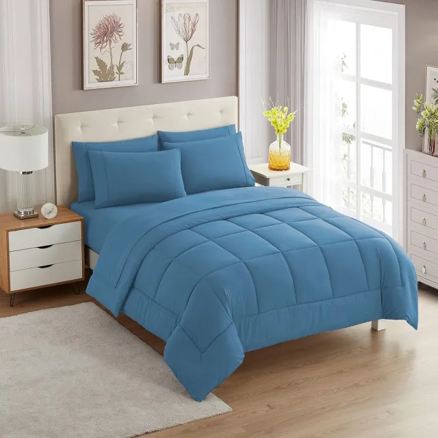 Famanu Dons-alternatief dekbed met luxe microvezelhoes, twin size – Denim. Een veelzijdige en handige keuze voor dagelijks gebruik in en om het huis.