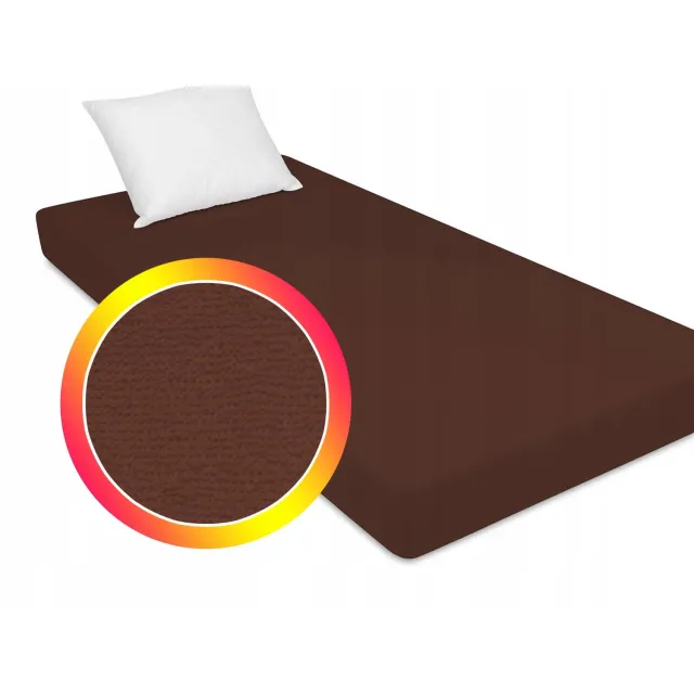 Designpremium Fijne Frotté Hoeslaken met Elastiek 70x200 cm Bruin