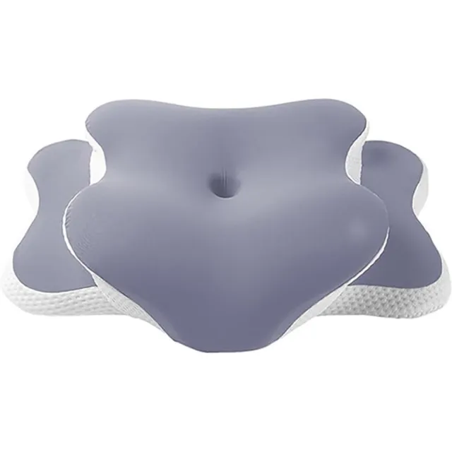 COOAU Nekkussen Memory Foam - Vlindervormig Nekkussen - Butterfly Memory Foam Serie - Orthopedisch Nek Kussen - Ergonomisch Vlindervormig - 65 × 39.7 × 11 cm - Blauw