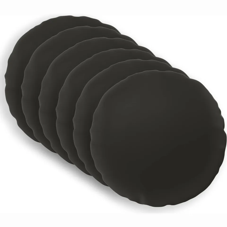 vidaXL Kussensloop 6 st HEERLEN Zwart Dia. 60 cm Polyester