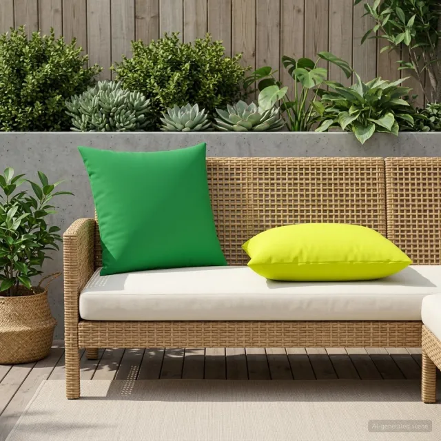 vidaXL Kussensloop 6 st HEERLEN Groen 60 x 60 cm Polyester