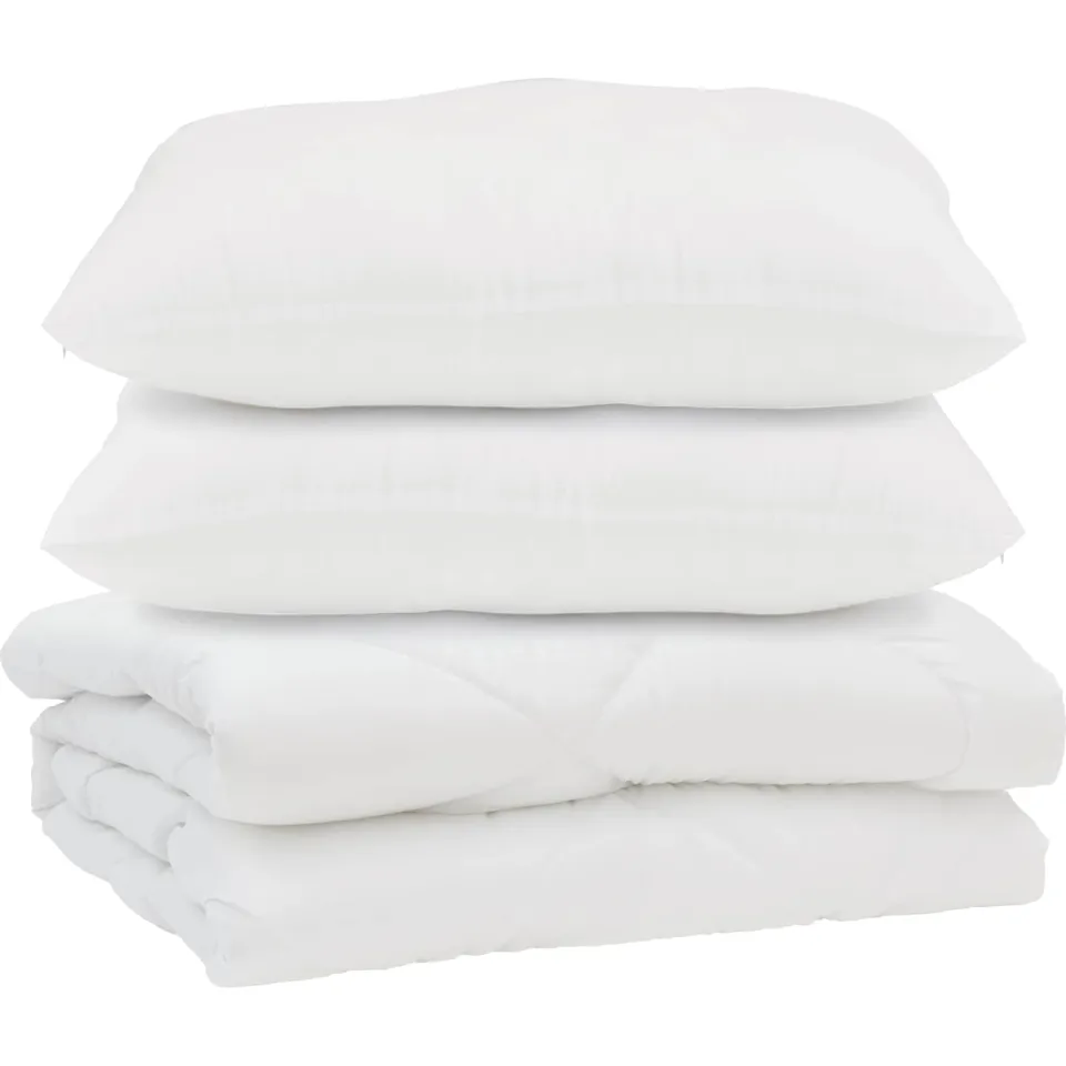 vidaXL Dekbed met kussen 3 st Wit Microfibre, foto 3