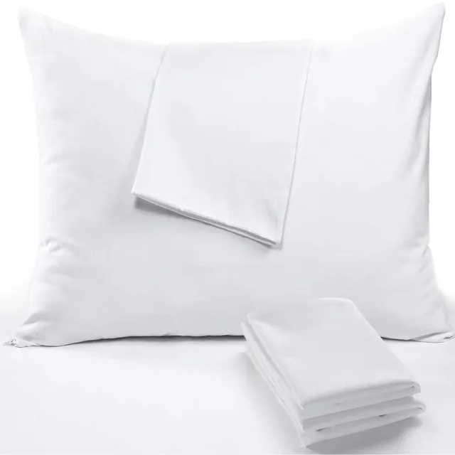 Famanu Kussenhoezen set van 2 stuks, 65 x 65 cm, waterafstotend polyester met ritssluiting, ademend en vlekbestendig, ideaal voor het beschermen van kussens in de tuin of op het balkon, kleur wit