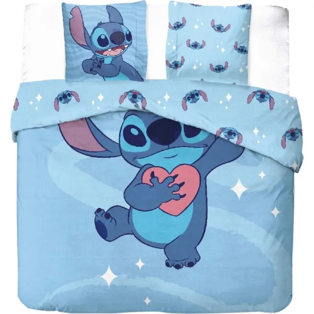 Lilo & Stitch Disney - Lilo & Stitch - Dekbedovertrek - Lits Jumeaux - 240 x 220 cm - Katoen - Blauw