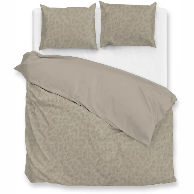 Zohome Panterprint Fleece Dekbedovertrek Leopardo – Dekbedovertrek - Forest Sand, foto 2