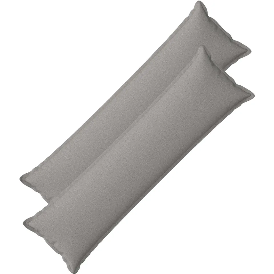 vidaXL Kussensloop 2 st HOUTEN Wolkengrijs 40 x 145 cm Faux Linnen grijs, foto 3