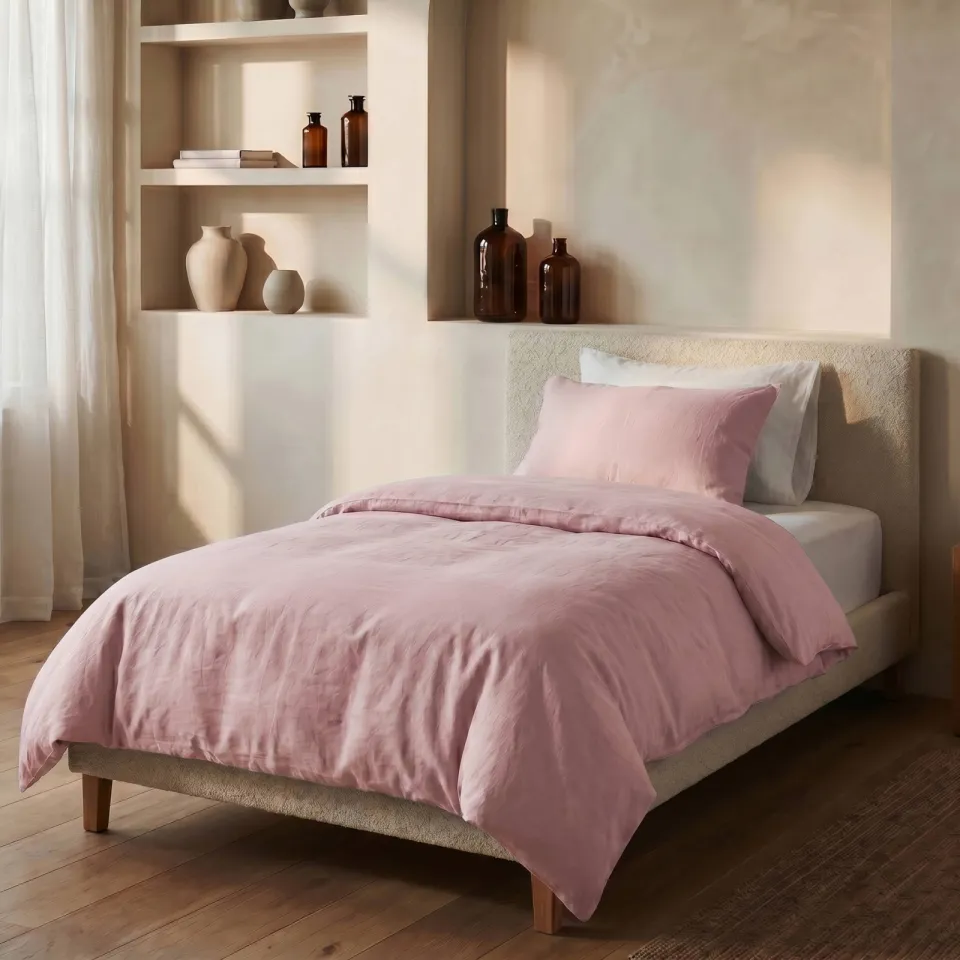 Dreamhouse stone washed dekbedovertrek 1-persoons roze, foto 6