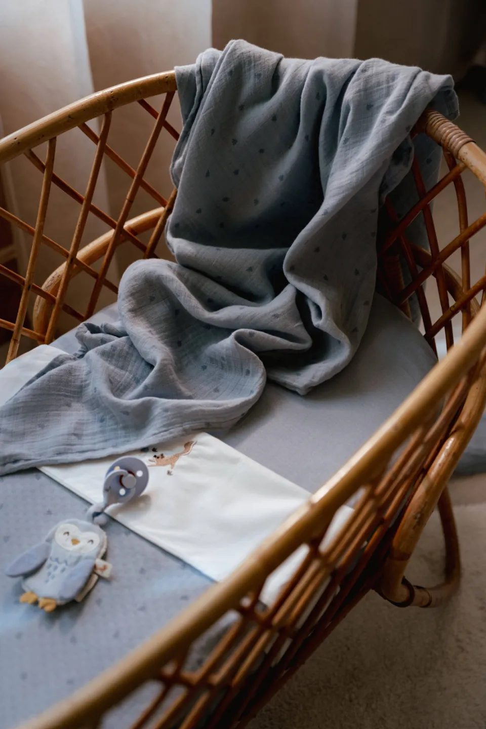Little Dutch ledikantdeken Pure Denim Blue blauw, foto 2