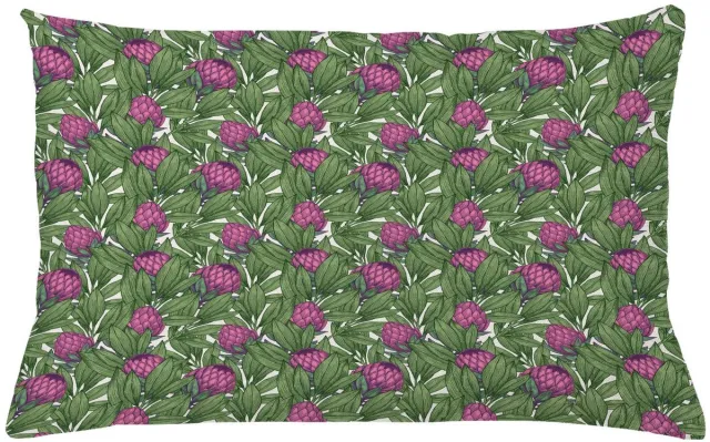 ABAKUHAUS Protea-Kussenhoes – Dubbelzijdig bedrukt – 65x40 cm – Kleurvast Resedagrün
