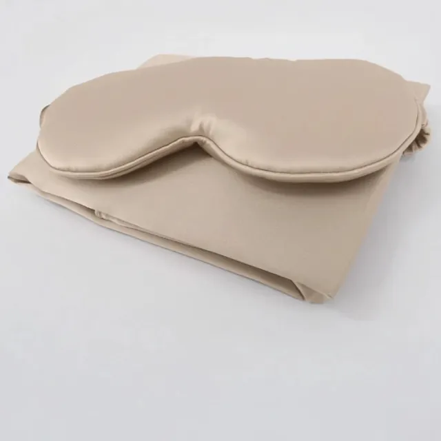 inSilk Zijden Kussensloop & Zijden Slaapmasker - Luxe Cadeauset van 100% Zijde - Voor een ongestoorde nachtrust, thuis of onderweg - Kleur Donker Champagne