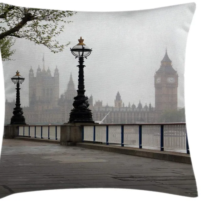 ABAKUHAUS Westminster Tower Bridge Kussenhoes – Tweezijdig druk – 40×40 cm – Rits Multicolor
