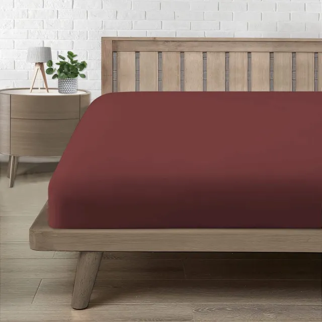 Unyqoos Zacht en Elastisch Hoeslaken voor Super Kingsize Bedden in Bordeauxrood