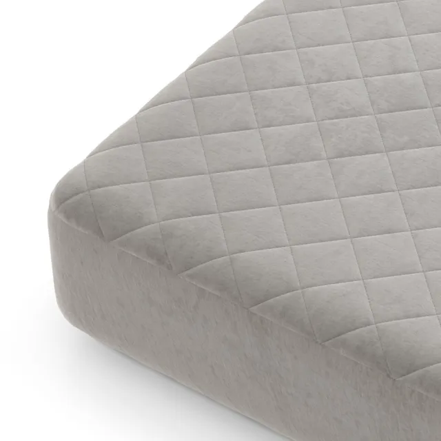 Costway Matrasbeschermer, luxe superzachte matrasbeschermer met diepe zak, ademende matrashoes met sponsvulling en antislip onderkant Grijs