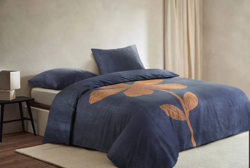 Studio LIVIT percale katoenen dekbedovertrek 2-persoons (200x220 cm) blauw, foto 3