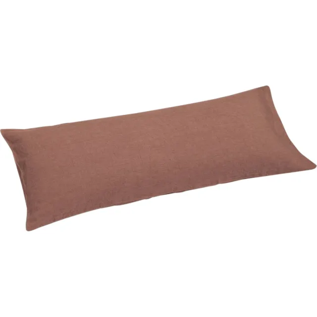 Yumeko kussensloop gewassen linnen klei roze 40x80 - Biologisch & ecologisch - 1 stuk Clay Rose