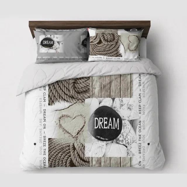 Valking Dekbed Zonder Overtrek Dream | Easy Dekbed Uni Onderzijde | 200 x 200/220cm + 2 kussenslopen en instopstrook