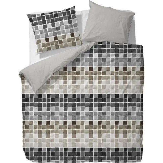 Vanezza Pallet Dekbedovertrek - Flanel - Litsjumeaux - 240x200/220 cm - Grey Grijs