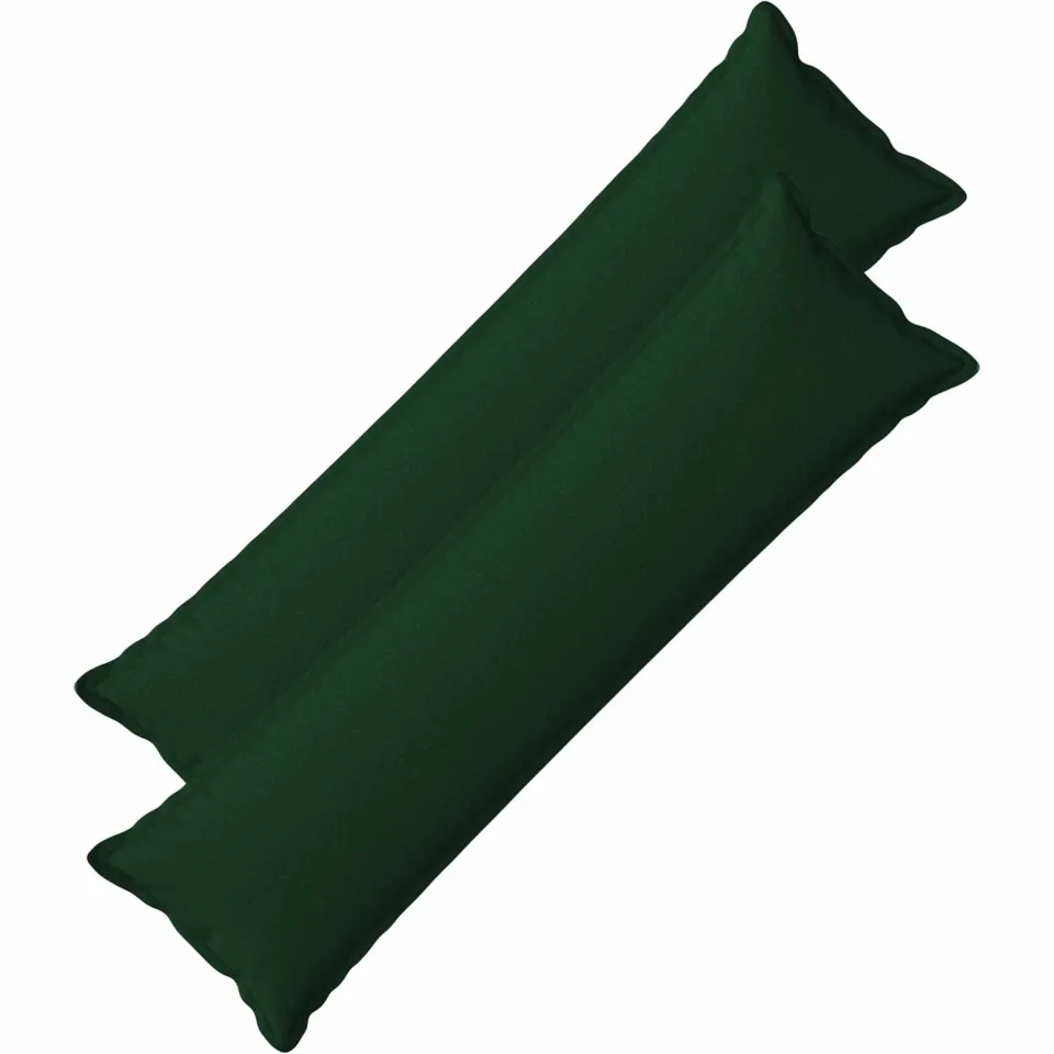 vidaXL Kussensloop 2 st HOUTEN Donkergroen 40 x 145 cm Faux Linnen groen, foto 3