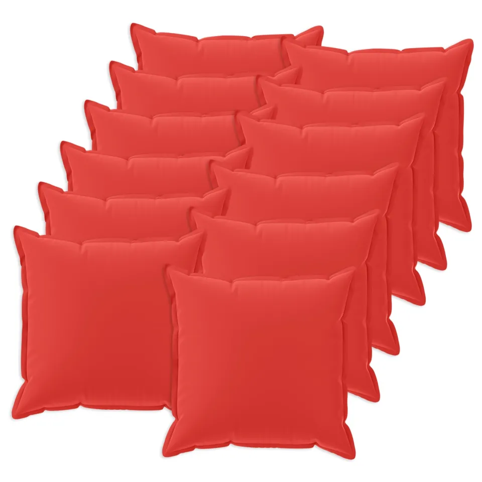 vidaXL Kussensloop 12 st HOUTEN Rood 40 x 40 cm Polyester, foto 3