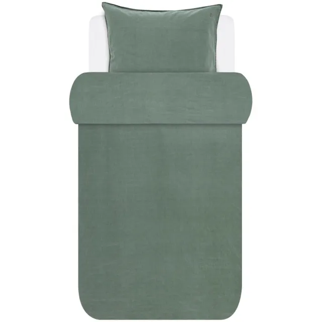 Marc O'Polo Senja - Dekbedovertrek - Eenpersoons - 140x200/220 cm + 1 kussensloop 60x70 cm - Green