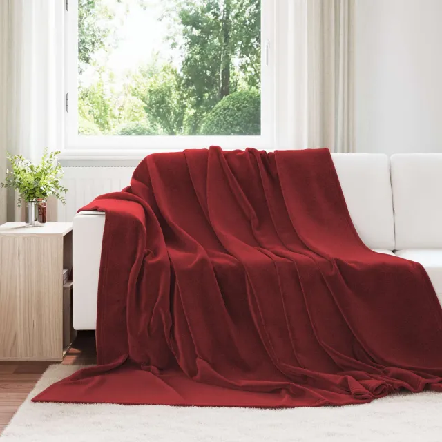 vidaXL Kleden 6 st Bordeaux Rood 240 x 220 cm 8,24 kg Fleece, foto 2