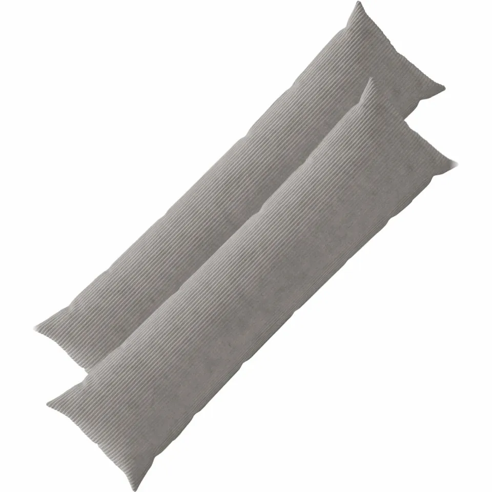 vidaXL Kussensloop 2 st HEERLEN Lichtgrijs 40 x 145 cm corduroy, foto 3