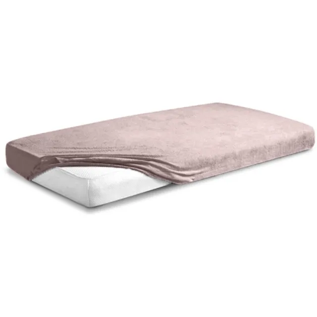 Matex FROTTE PREMIUM - Hoeslaken - 130x190/140x200 cm - Brudny Roze - OEKO-TEX Certificaat