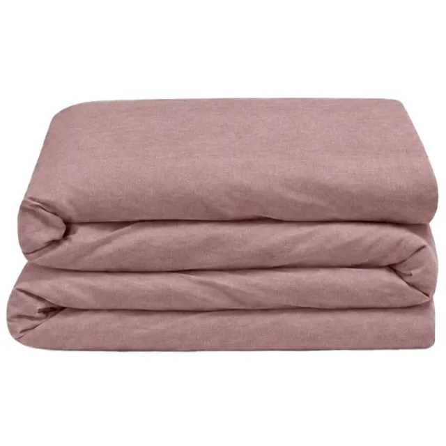 Yumeko kinderdekbedovertrek flanel mauve chambray - Biologisch & ecologisch
