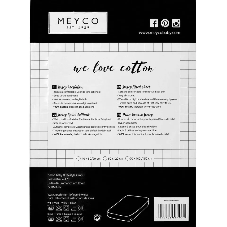 Meyco jersey Hoeslaken boxmatras 75x95 cm sand, foto 3