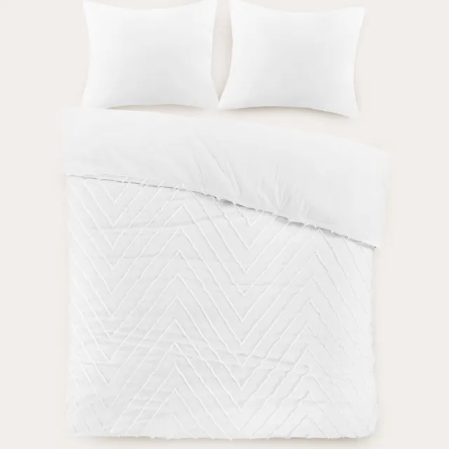 NOUS Living katoenen dekbedovertrek 2-persoons (200x220 cm) Wit