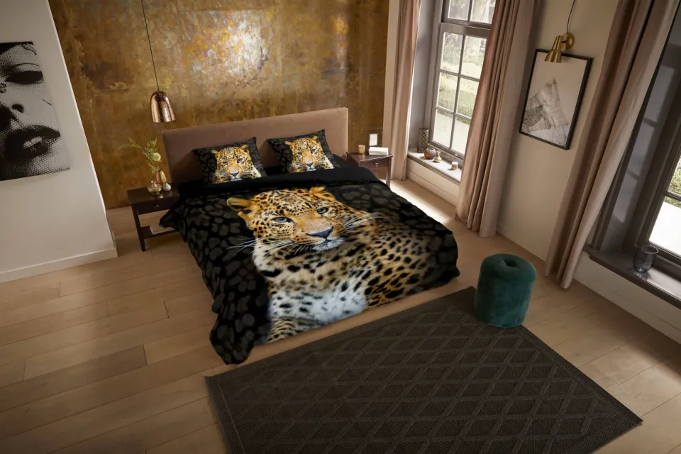Pure polyester dekbedovertrek zwart, foto 3