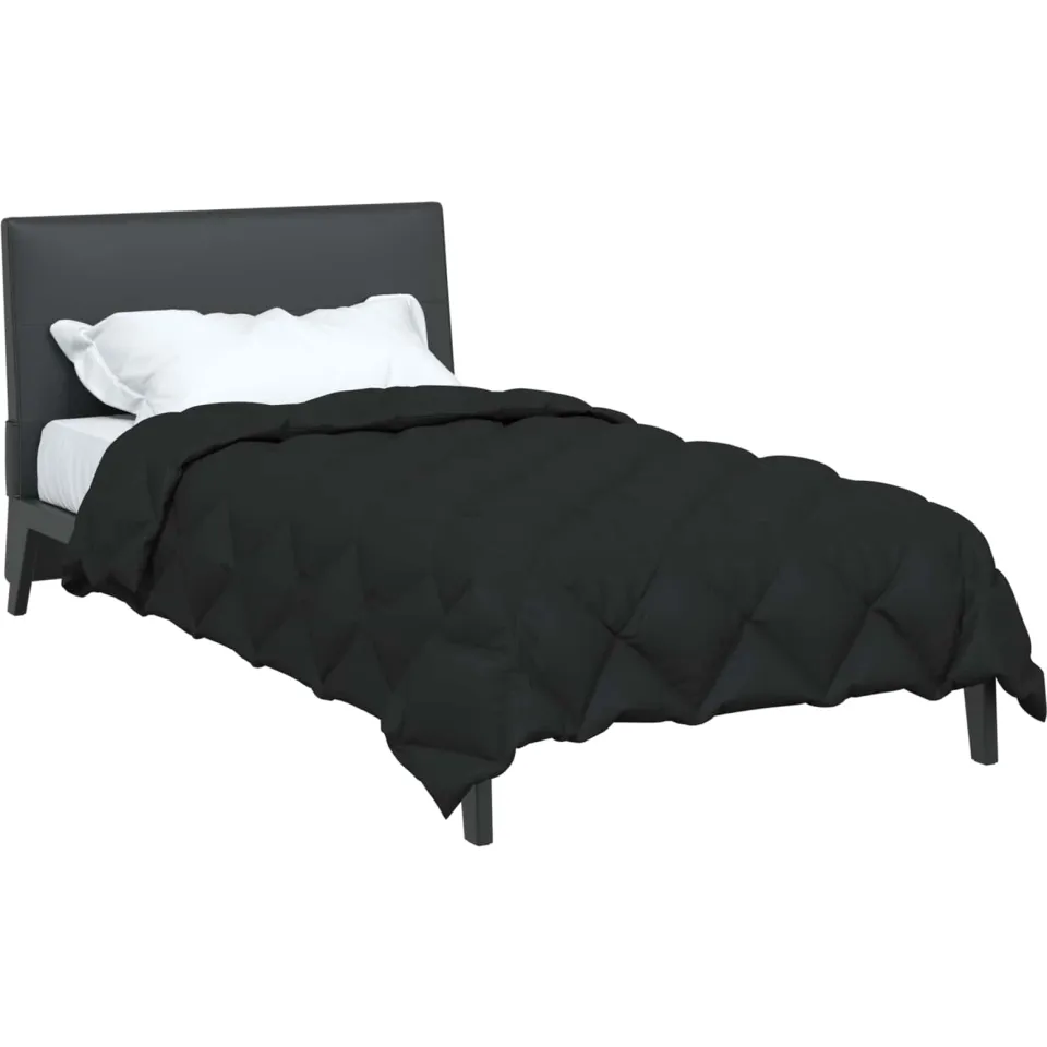 vidaXL Winter Dekbed 140 x 200 cm 450 gsm Microvezel Zwart, foto 2
