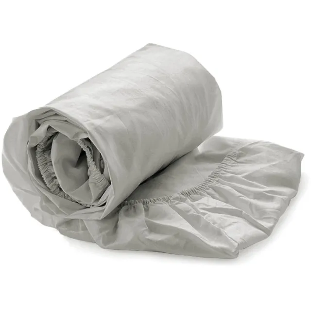 Heckettlane Hoeslaken Elementi - 180x200 cm - 100% Katoen-Satijn - Grijs Cloud Grey