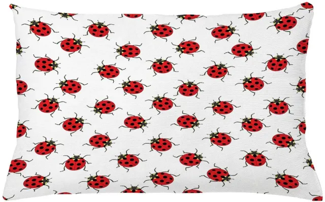 ABAKUHAUS kussenhoes – 65x40 cm – Dubbelzijdig bedrukt, met rits, kleurvast Wit