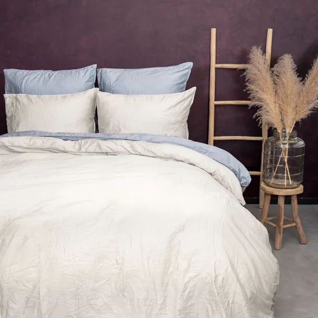 Dreamers Den gewassen Katoesatijn 300 TC Ivory - 140x200/220cm (260cm lengte) Ivoor