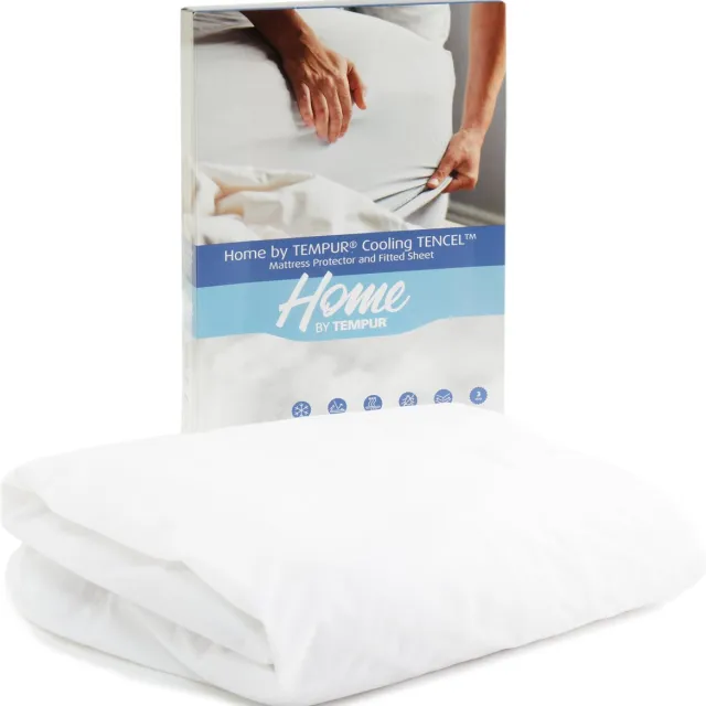 TEMPUR Matrasbeschermer - 140 x 210 x 25 cm - Waterdicht – Verkoelend - Anti huisstofmijt - Anti Allergie - Cooling TENCEL Wit