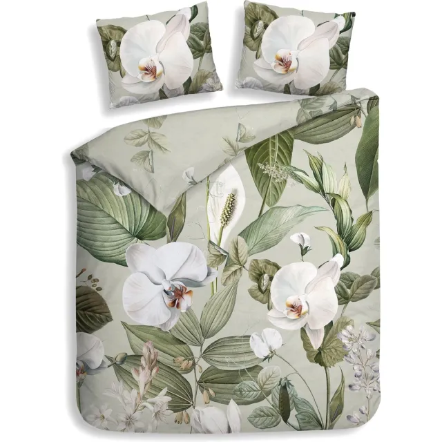 Heckettlane Botanico Dekbedovertrek - Lits-jumeaux - 240x200/220 cm - Green
