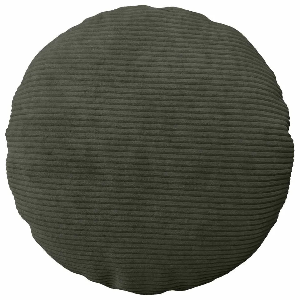 vidaXL Kussensloop 2 st HEERLEN Antracietkleurig Dia. 50 cm corduroy Anthraciet