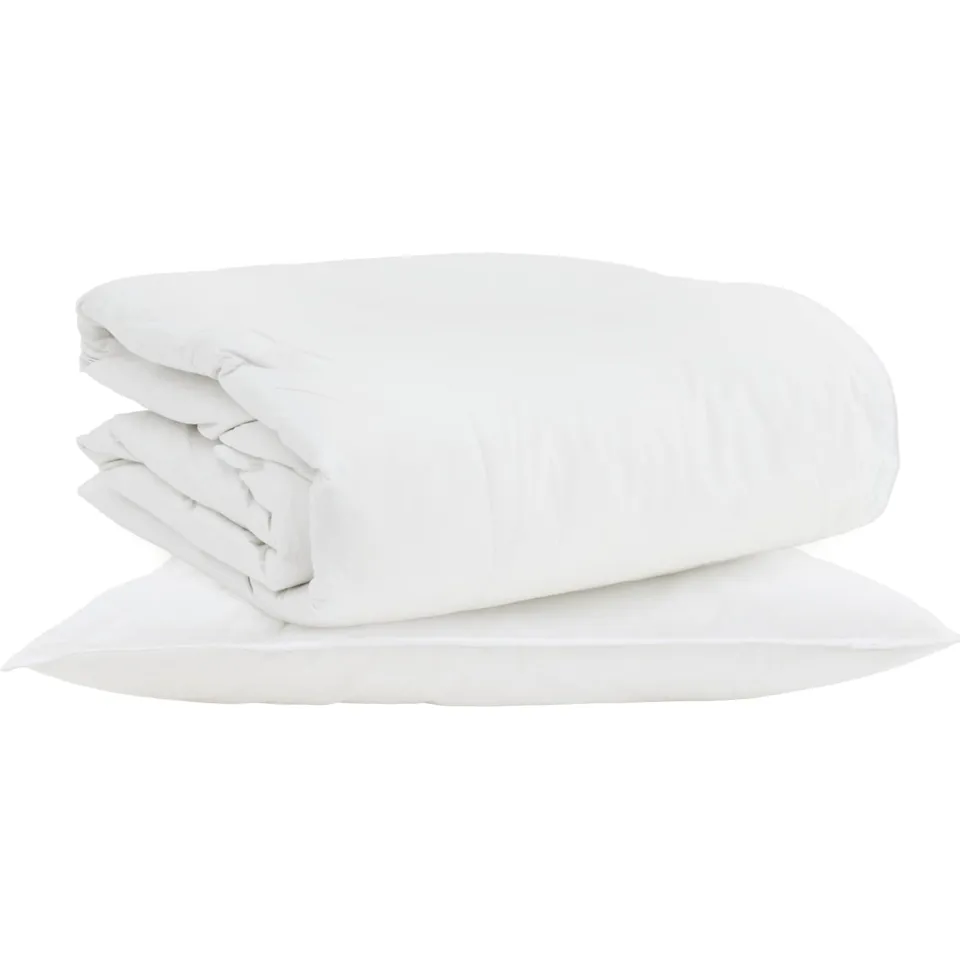 vidaXL 2-in-1 Dekbed met kussen 2 st Wit Donsveertjes, foto 3