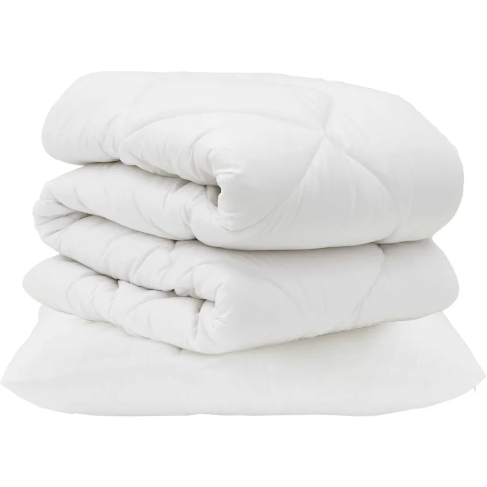 vidaXL Dekbedset met kussen 2 st Wit Microvezel, foto 3