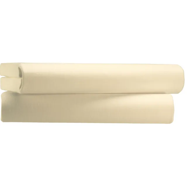 PULSIVA 2x PULSIVA Hoeslaken Savannah interlock-jersey; 90-100x200 cm (BxL); naturel; 2 stuk / verpakking