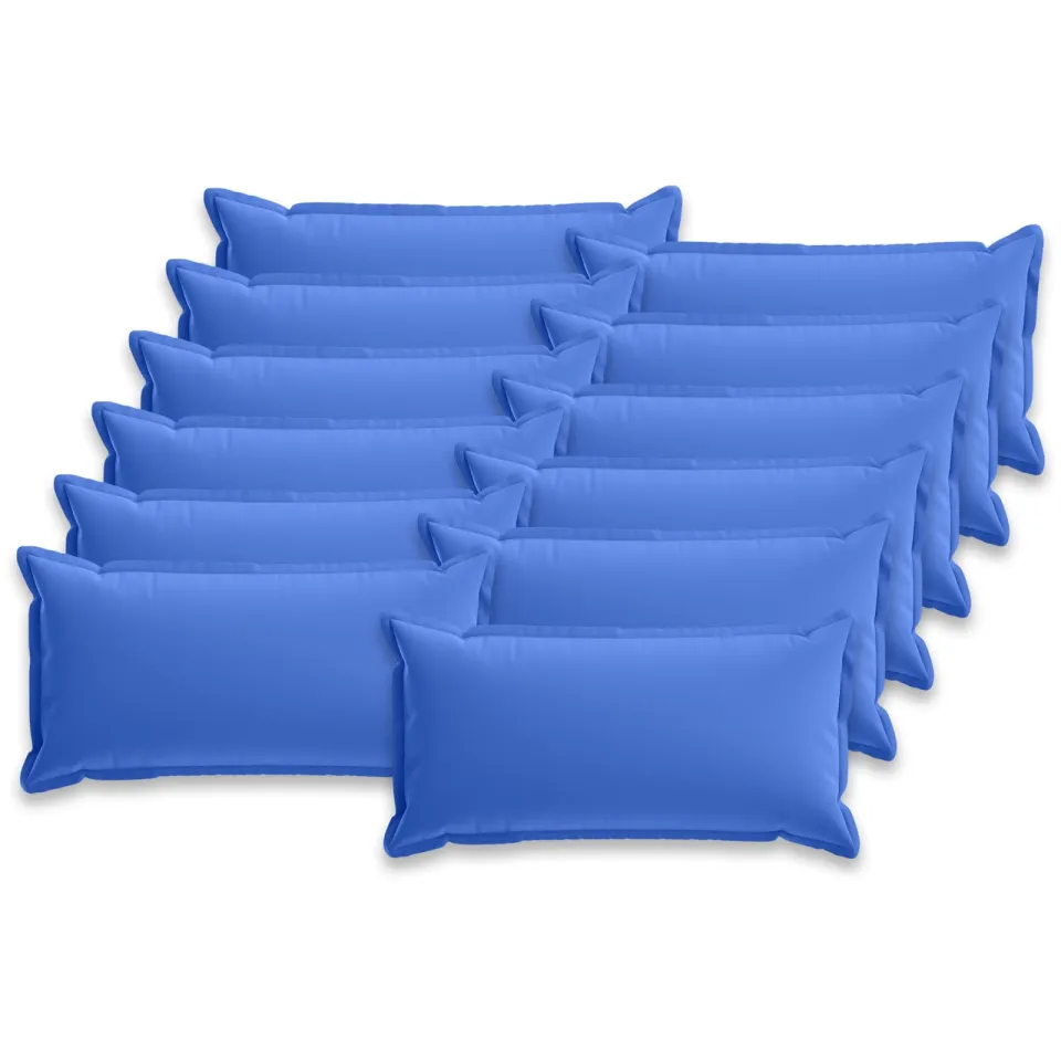 vidaXL Kussensloop 12 st HOUTEN Koninklijk Blauw 40 x 80 cm Polyester