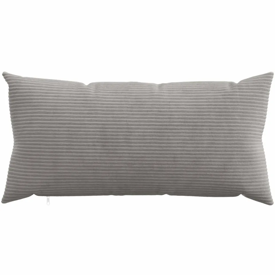 vidaXL Kussensloop 6 st HEERLEN Lichtgrijs 40 x 80 cm corduroy